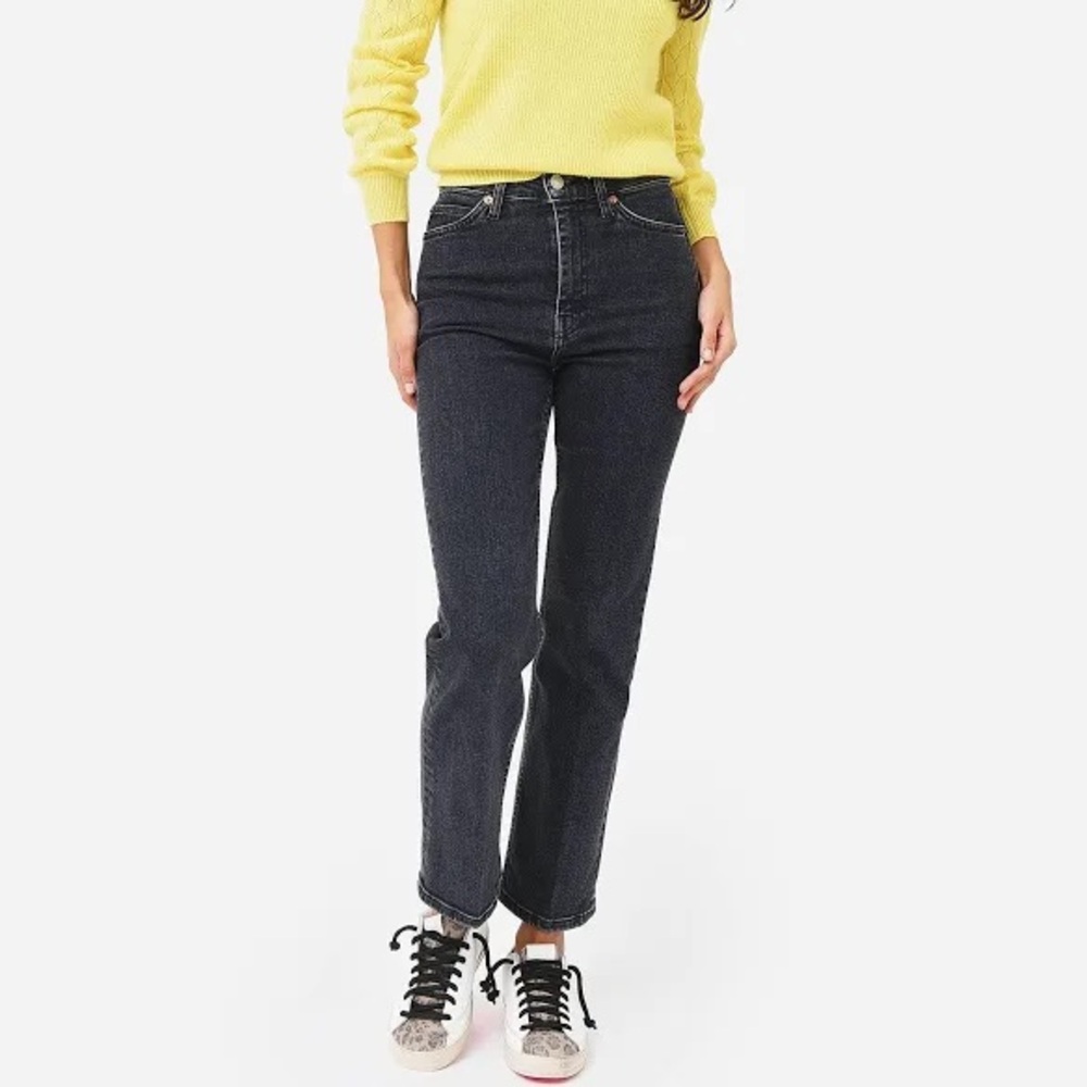 Re/Done Jeans Re/Done Crop Boot In Stoned Noir Jeans size 26
